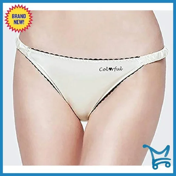 5 Pack Satin String Bikini Panties Silky Briefs Women's Underwear